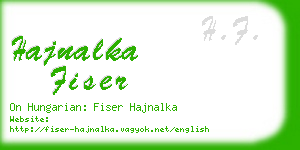 hajnalka fiser business card